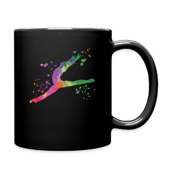 Ballett Tänzer Colorsplash Mann Ballerino - Tasse einfarbig - Schwarz - Rechts