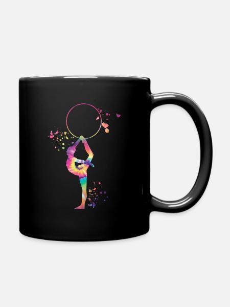 Gymnastin Mit Hoop Rhythmische Gymnastik - Tasse einfarbig - Schwarz