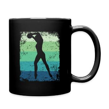 Gymnastikball Retro Rhythmische Gymnastik - Tasse einfarbig - Schwarz - Rechts