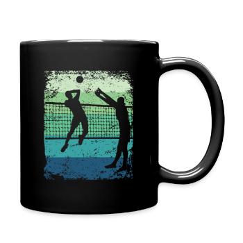Volleyball Joueur Retro Beach Volleyball - Mug uni - noir - Droite