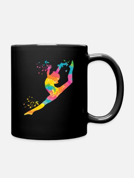 Gymnaste avec gymnastique rythmique au sol - Mug uni - noir