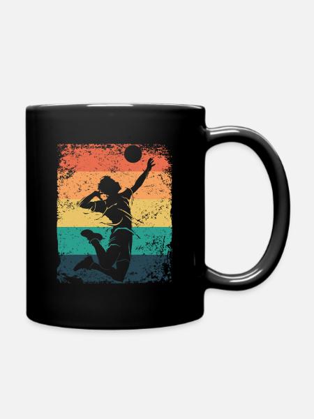 Volleyball Joueur Retro Beach Volleyball - Mug uni - noir