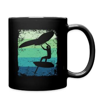 Flügelfolie Wingsurfing Retro-folie Flügel - Tasse einfarbig - Schwarz - Rechts