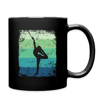 Gymnaste Baton Gymnastique Rythmique Rétro - Mug uni - noir - Droite