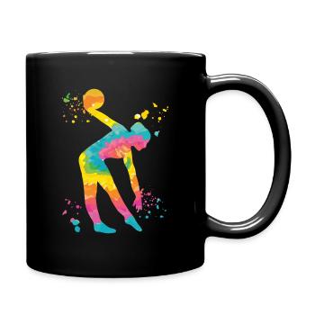 Gymnaste avec gymnastique rythmique de balle - Mug uni - noir - Droite