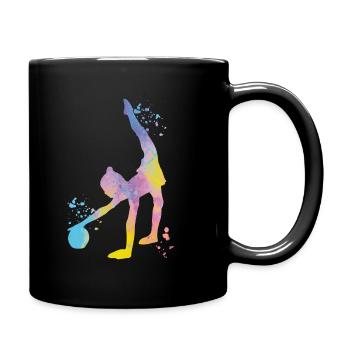 Gymnastin Mit Ball Rhythmische Gymnastik - Tasse einfarbig - Schwarz - Rechts