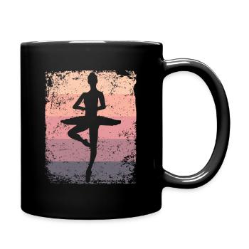 Ballet Dancer Vintage Woman Ballerina - Full Colour Mug - black - Right