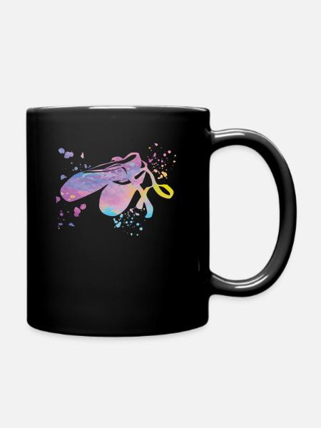 Chaussures de ballet Danseuse Mme Ballerine - Mug uni - noir