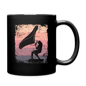 Flügelfolie Wingsurfing Retro-folie Flügel - Tasse einfarbig - Schwarz - Rechts
