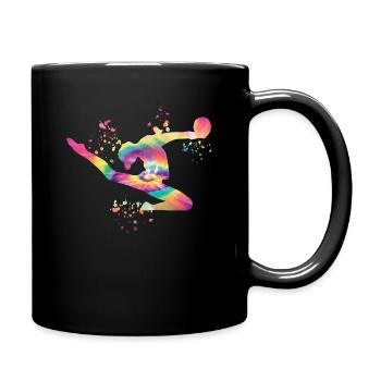 Gymnaste avec gymnastique rythmique de balle - Mug uni - noir - Droite