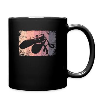 Ballettschuhe Vintage Frau Ballerina - Tasse einfarbig - Schwarz - Rechts