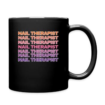 Nageltherapeutin Lustig Nailart Nail Tech - Tasse einfarbig - Schwarz - Rechts