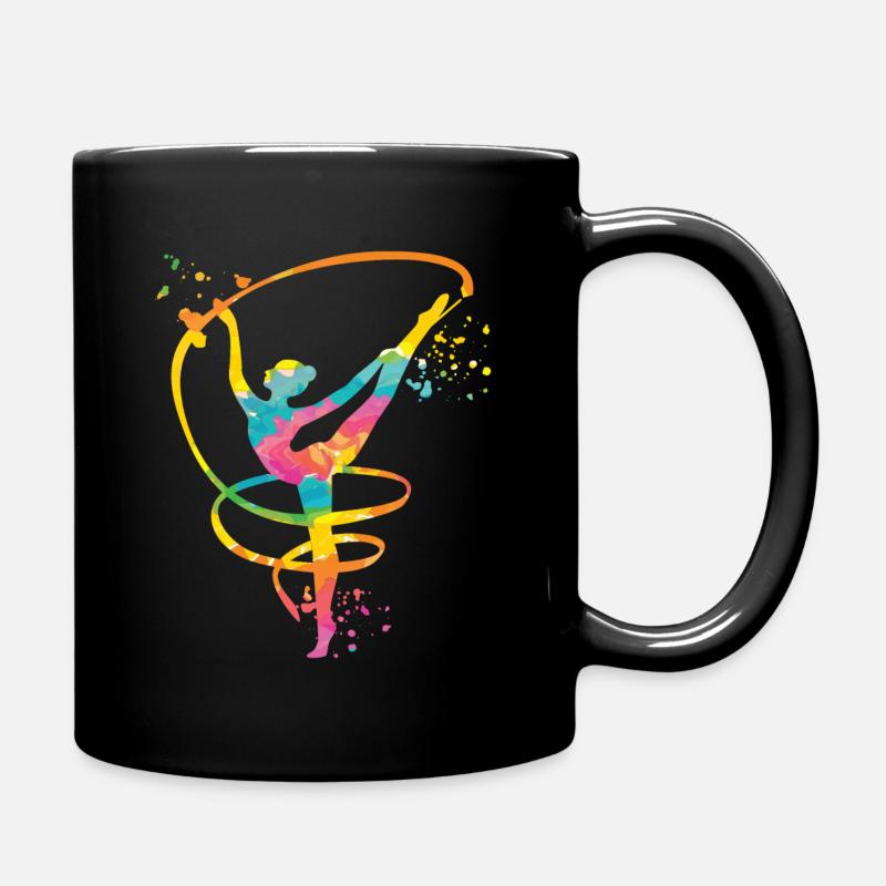 Gymnaste avec groupe Gymnastique rythmique - Mug uni - noir