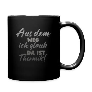 Ich Glaub Da ist Thermik RC Segelflieger - Tasse einfarbig - Schwarz - Rechts