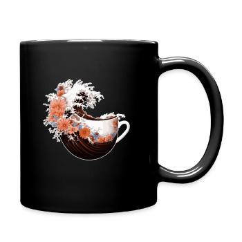 Journée mondiale du café dans la vague de Kanagawa - Mug uni - noir - Droite