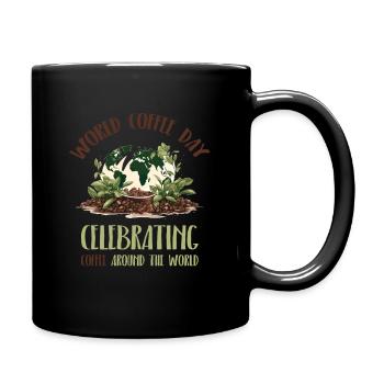 Welttag des Kaffees - Tasse einfarbig - Schwarz - Rechts