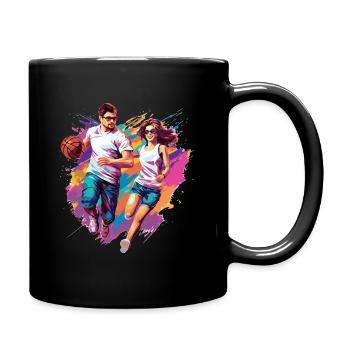 BASKETBALL forever! - Full Colour Mug - black - Right