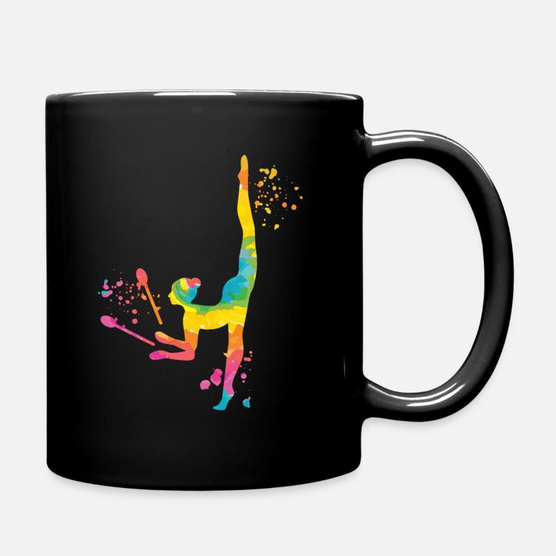 Gymnastin Mit Clubs Rhythmische Gymnastik - Tasse einfarbig - Schwarz