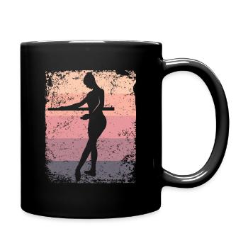 Ballet Dancer Vintage Woman Ballerina - Full Colour Mug - black - Right