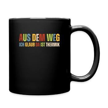 Ich Glaub Da ist Thermik RC Segelflieger - Tasse einfarbig - Schwarz - Rechts