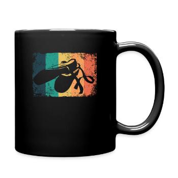 Ballettschuhe Vintage Frau Ballerina - Tasse einfarbig - Schwarz - Rechts