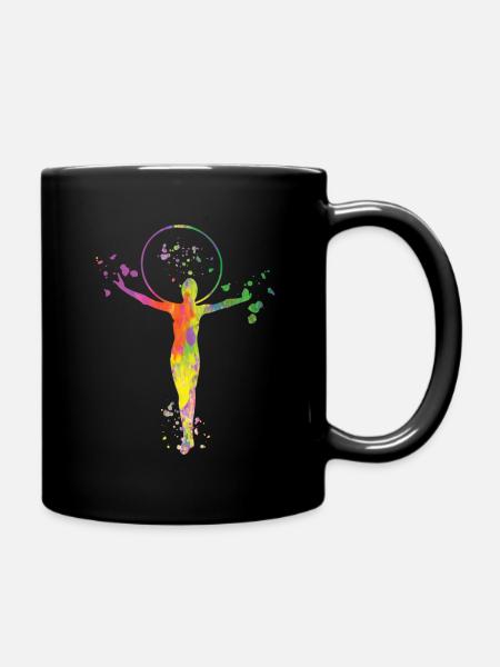 Gymnaste avec des clubs Gymnastique rythmique - Mug uni - noir