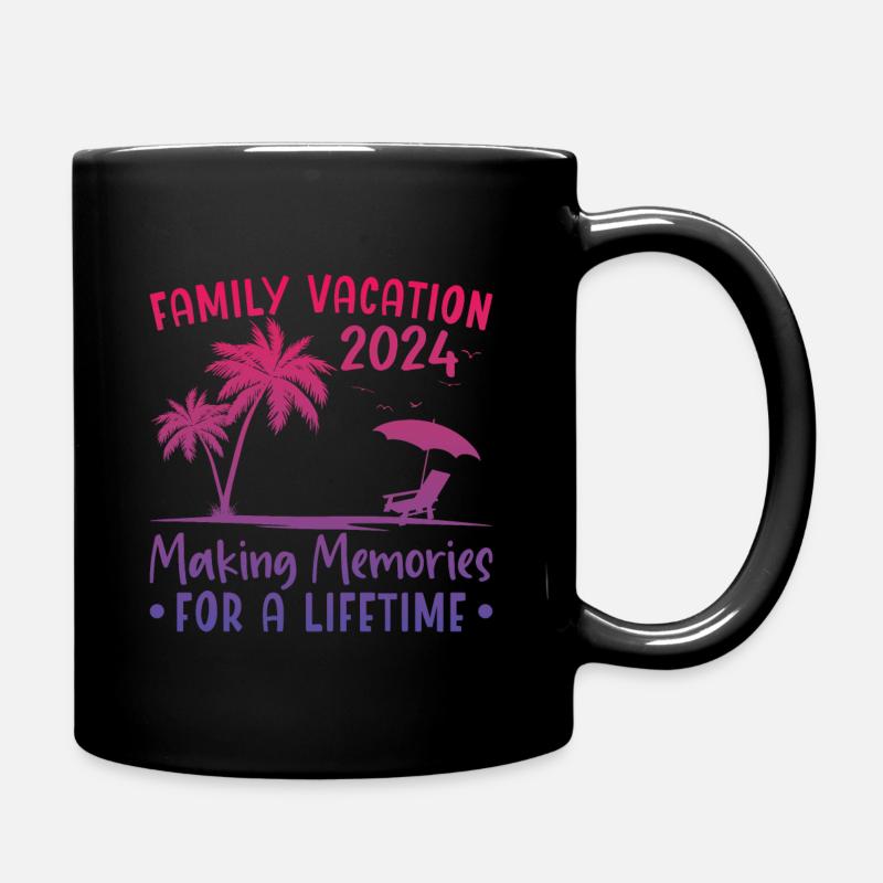 Sommerurlaub Mit Der Familie Erinnerungen Schaffen - Tasse einfarbig - Schwarz