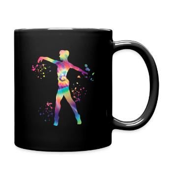 Ballett Tänzer Colorsplash Mann Ballerino - Tasse einfarbig - Schwarz - Rechts