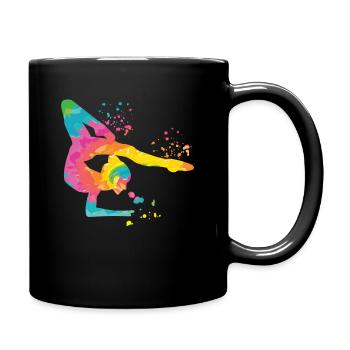 Gymnastin Mit Floor Rhythmische Gymnastik - Tasse einfarbig - Schwarz - Rechts