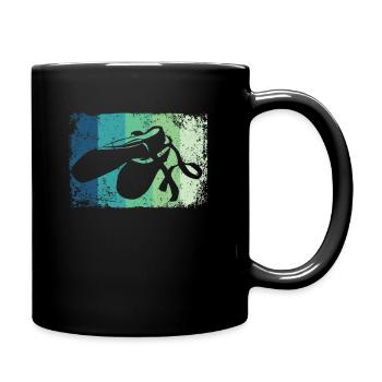 Ballettschuhe Vintage Frau Ballerina - Tasse einfarbig - Schwarz - Rechts