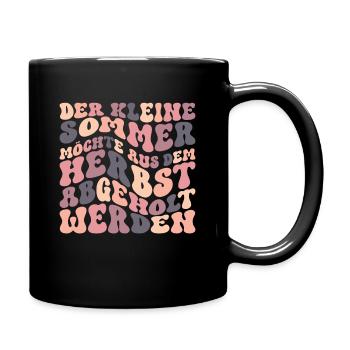 Le petit été veut être ramassé à partir de l’automne - Mug uni - noir - Droite