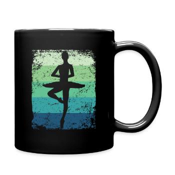 Ballet Dancer Vintage Woman Ballerina - Full Colour Mug - black - Right