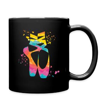 Ballettschuhe Tänzerin Frau Ballerina - Tasse einfarbig - Schwarz - Rechts