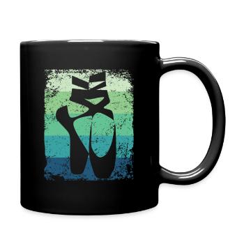 Ballettschuhe Vintage Frau Ballerina - Tasse einfarbig - Schwarz - Rechts