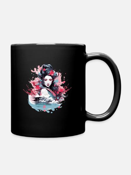 Geisha of Japan - Full Colour Mug - black
