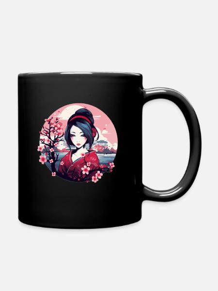 Geisha of Japan - Full Colour Mug - black