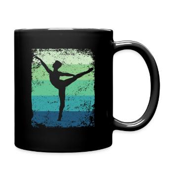 Ballet Dancer Vintage Man Ballerino - Full Colour Mug - black - Right