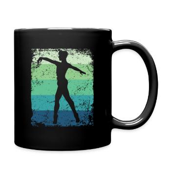 Ballet Dancer Vintage Man Ballerino - Full Colour Mug - black - Right