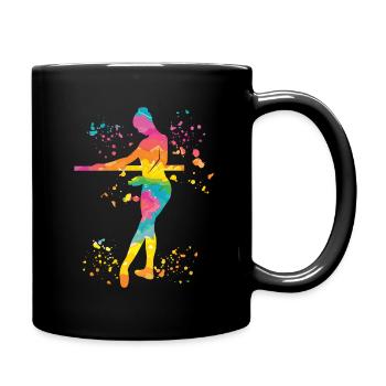Ballet Dancer Colorsplash Ballerina - Full Colour Mug - black - Right