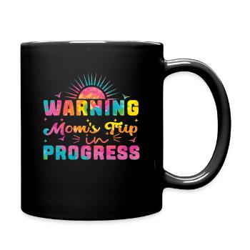 Avertissement mamans Trip In Progress - Mug uni - noir - Droite