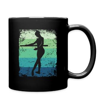 Ballet Dancer Vintage Woman Ballerina - Full Colour Mug - black - Right