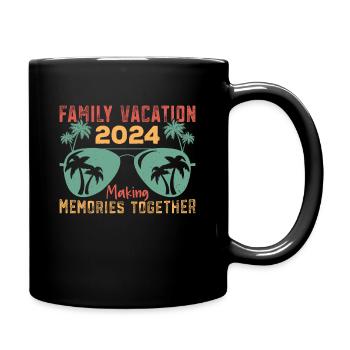 Sommerurlaub Familienurlaub - Tasse einfarbig - Schwarz - Rechts