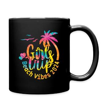 Fille Week-end Girls Trip Beach Vibes 2024 - Mug uni - noir - Droite