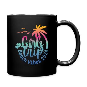 Girl Weekend Girls Trip Beach Vibes 2024 - Tasse einfarbig - Schwarz - Rechts