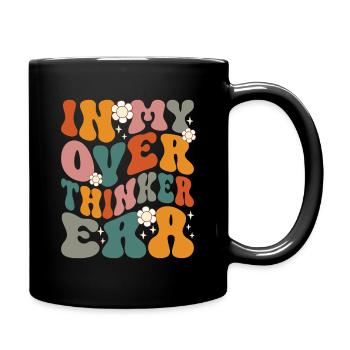 Dans mon ère Overthinker Overthink Groovy - Mug uni - noir - Droite