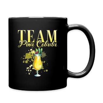 Junggesellinnenabschied Team Pina Colada Barkeeper - Tasse einfarbig - Schwarz - Rechts