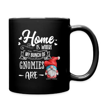 Home Is Where My Gnomies Are Christmas Gnome - Full Colour Mug - black - Right