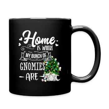 Home Is Where My Gnomies Are Christmas Gnome - Full Colour Mug - black - Right