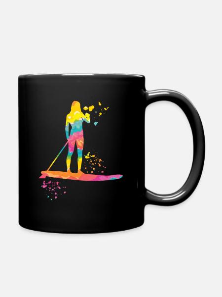 Stand Up Paddling Stand Up Board Sup - Full Colour Mug - black