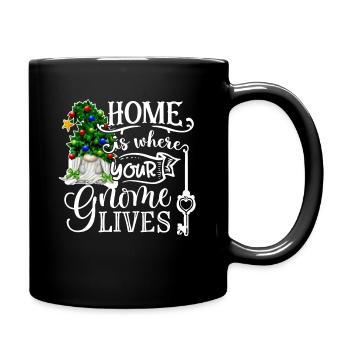Home Is Where Your Gnome Lives Weihnachtsgnom - Full Colour Mug - black - Right